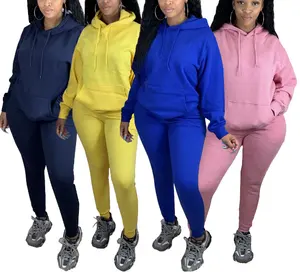 Women Hoodies 2 Pieces Set Sweat shirt Pullover Tracksuit Women Set Joggers Harem Pants Sport Sweat suits Oversized Outfits