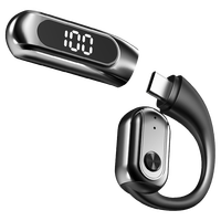 Headset Bisnis Nirkabel Ear-Hook dengan Suara Direksional Berputar, Baterai Ganda yang Dapat Ditukar, Tampilan Digital JL ANC BT 5.5