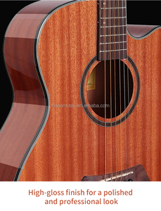 Guitare acoustique Smiger 40 pouces, la moins chère, pour débutants, en bois <span class=keywords><strong>de</strong></span> sapelli, finition brillante - Product Image 4