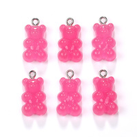 Nouveau porte-clés en résine en forme d'ours, accessoires de bijoux DIY, bracelet et collier, produit transfrontalier très vendu