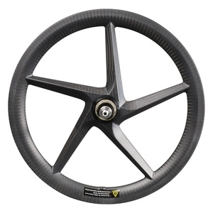 Ruota in carbonio Fnhon Raffica 3 sessanta 5 raggi A cinque razze Wheelset Bici Pieghevole 3 velocità Wheelset 16 349 Cerchio mozzo di Novatec 74/112 millimetri - Product Image 3