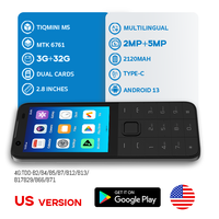 Téléphone mobile TIQ Mini M5 à double SIM, très vendu, écran de 2,8 pouces, système Android 13 |   Écran tactile et clavier, version américaine