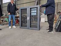 Marcos de Ventanas Corredizas Modernos de Aleación de Aluminio con Rejillas Antirrobo, Cierre Multipunto Energy Star, Antirrobo para Viviendas