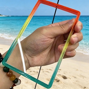 TPU Mixed Gradient Color Glitter Clear Back Panel Plate Graded <strong>Card</strong> Slab Bumper Guard Slab <strong>Protector</strong> with Back Panel Plate - Product Image 2