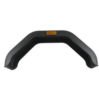 Garde-boue de remorque en plastique noir robuste LIWOF avec réflecteur et fixation par boulons pour bateau, utilitaire, marchandises