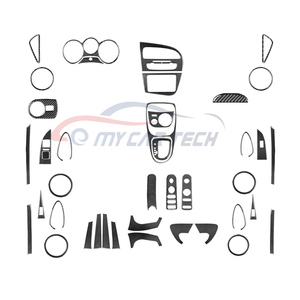 Pour <span class=keywords><strong>Seat</strong></span> <span class=keywords><strong>Leon</strong></span> 2005-2012 Console centrale tableau de bord panneau changement de vitesse porte de voiture garniture en Fiber de carbone couvre autocollants - Product Image 1