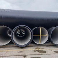 Tuyau en fonte ductile centrifugée DN80-DN2600 K9 C40 C30 C25, revêtu de ciment, certifié ISO2531