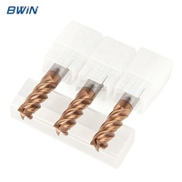 Fraise carrée en carbure de tungstène Bwin Manufacture HRC55, angle de hélice 35°, outils CNC VHM, 4 cannelures, 10 mm