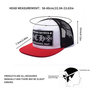 Casquette Trucker Ch Hearts en maille respirante avec broderie – Unisexe, pour sports de plein air et loisirs, streetwear haut de gamme, style baseball - Product Image 5