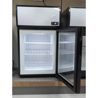 Congélateur compact commercial à porte vitrée trempée 58L pour crème glacée, idéal pour l'exportation transfrontalière