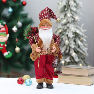 Christmas <b>Santa</b> Claus Figurine 18 Inch <b>Standing</b> Sitting For Display Eco Friendly Glossy Finish Living Room Decor - Product Image 3
