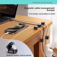 Clip magnétique réglable pour câble de téléphone, organiseur de câbles de bureau, accessoires pour téléphones mobiles Android, support de rangement de fils