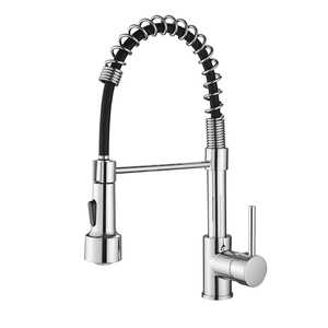 Chrome LED <b>Light</b> <b>Pull</b> Down Spray Kitchen Faucets Single Hole 2 Way Water Outlet <b>Pull</b> Out Kitchen Tap MK9804L Kitchen Tap - Product Image 4