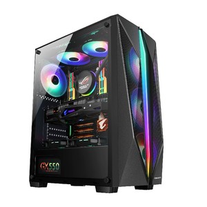 Evesky Phantom <span class=keywords><strong>Opera</strong></span> I MID Tower แชสซีเหล็กคอมพิวเตอร์เดสก์ท็อป DIY เกม RGB แบบโปร่งใสเต็มด้านระบายความร้อนด้วยน้ำแผ่นใหญ่ ATX - Product Image 4