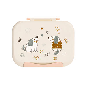 กล่องข้าวเบนโตะเด็กน่ารัก ป้องกันการรั่วซึม 3 ช่อง ฝาซิลิโคนถอดได้ <span class=keywords><strong>ใช้</strong></span><span class=keywords><strong>กับ</strong></span><span class=keywords><strong>ไมโครเวฟ</strong></span>ได้ <span class=keywords><strong>วัสดุ</strong></span>เกรดอาหารสำหรับโรงเรียนและสำนักงาน - Product Image 6