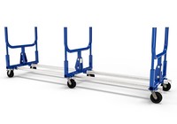 Troli Pipa Baja Tugas Berat 60" X 34" Rak Penyimpanan Saluran Mobile dengan Roda untuk Konstruksi Lapangan Kerja Pipa Listrik EMT PVC