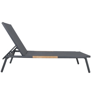 Tumbonas de Lujo de Aluminio y Madera de Teca, Paquete Pequeño, Modernas, Metálicas, para Villa, Hotel, Jardín, Playa, Piscina - Product Image 4