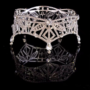 Couronne de Mariage et de Concours de Beauté Grande Taille pour Femme - Tiara Ronde Complète Miss Monde - Offre Spéciale - Product Image 2
