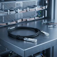 Kabel Pasif Plug and Play Transmisi Stabil Kemurnian Tinggi untuk Pengkabelan Cluster Server 1m 3m 5m 25G SFP28 DAC