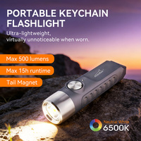 OCSHARK S11-T Senter Gantungan Kunci 500 Lumen Senter Mini EDC Tipe-C Lampu Saku Ekor Magnetik Dapat Diisi Ulang 40 Menit Pengisian Cepat