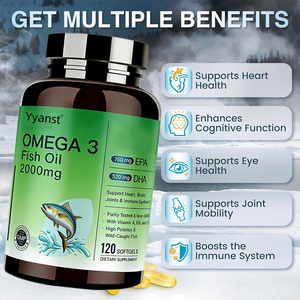 OEM/ODM Vitamine favorisant l'absorption du calcium, soutient la santé osseuse, huile de poisson oméga-3 de haute pureté en gélules, échantillon gratuit - Product Image 5