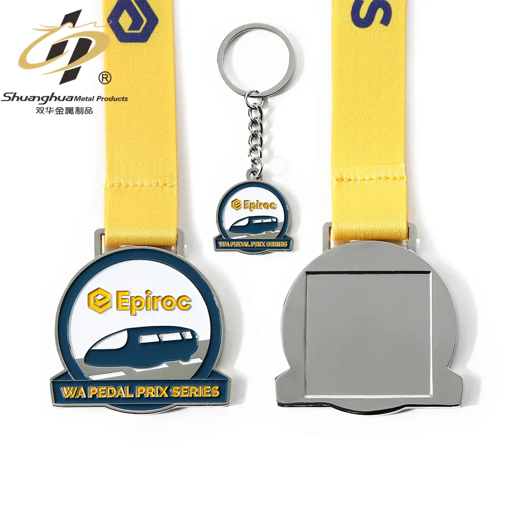 Manufacturer Custom 3d Metal Zinc Alloy Medal Keychain Sets Epirco Wa Pedal Prix Series Award Sport Medal
