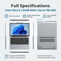 Laptop Bisnis 14.1 Inci Langsung dari Pabrik Intel Core Ultra5 5 225H Generasi ke-12, 13, 14 1235U I7-12650HX 1240P13620H 13650HX CPU