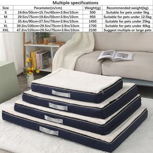 ที่นอนสัตว์เลี้ยงแบบถอดซักได้ หรูหรา ทำจากเมมโมรี่โฟม ทนทานต่อการสึกหรอ ใช้เป็นโซฟาหรือเบาะรองนอนสำหรับสุนัขและแมว - Product Image 2
