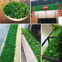 Fleurs artificielles en plastique, cloisons de fleurs artificielles, tapis floraux faux, écrans pour rebords de fenêtre, ornements décoratifs