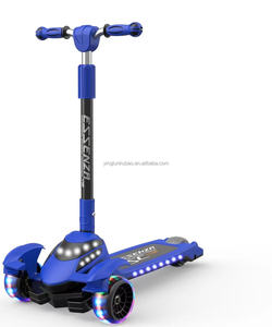 Trottinette pliable à <span class=keywords><strong>trois</strong></span> <span class=keywords><strong>roues</strong></span> pour enfants de 1 à 5 ans, cadre en alliage d'aluminium, frein arrière, siège inclus - Product Image 1