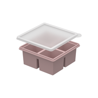 Bac à glaçons en silicone sans BPA avec 4 compartiments moule de sorbetière réutilisable congélateur sûr pour les outils de crème glacée faits maison
