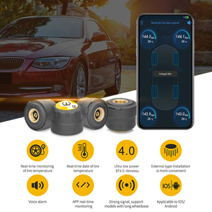 Sensores externos <span class=keywords><strong>TPMS</strong></span>, escáner de neumáticos inalámbrico BLE, soporte para teléfono móvil, nueva aplicación - Product Image 2