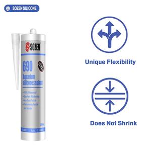 Mastic de silicone acétique adhésif en verre à un composant acide bon marché de <span class=keywords><strong>SOZEN</strong></span> pour l'aquarium - Product Image 4