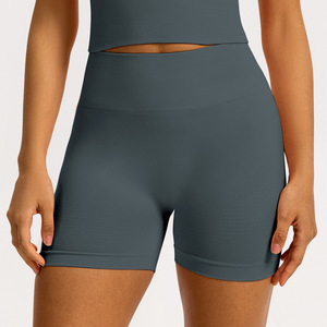 Short de sport taille haute sans couture Abdomen cintré Fesses saillantes Respectueux de l'environnement Fitness Yoga Short de cyclisme - Product Image 6