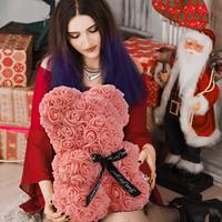 Ourson en peluche géant pour remise de diplôme, 40cm, fausses fleurs, pour la fête des mères, pour saint-valentin, personnalisé, vente en gros