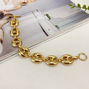 Juego de Joyería de Oro Laminado 14k al por Mayor, Collar, Pulsera, Aretes Cubanos para <span class=keywords><strong>Mujer</strong></span>, para Regalos de Boda y Fiesta, FHK24178 - Product Image 2