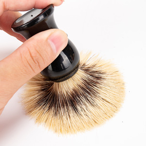 Wanmei Men's Shaving <b>Brush</b> 10x3.4cm Pig Bristle Imitation Badger Hair Blue Black Color - Product Image 2