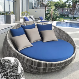 <span class=keywords><strong>Cage</strong></span> à oiseaux en aluminium, mobilier d'extérieur en rotin, balcon, coussin de jardin fait à la main, <span class=keywords><strong>lit</strong></span> de jour imperméable, canapé rond - Product Image 2