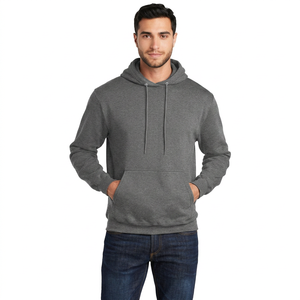 Sweat-shirts à capuche épais et lourds de haute qualité, sans cordon, surdimensionnés, personnalisables avec logo, grandes tailles pour hommes - Product Image 1