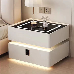 Mesa de Noche Flotante MYUZ 2025 para Dormitorio, de Vidrio, Sostenible, Moderna, de Lujo, Inteligente, Multifuncional, con Luz LED Inalámbrica - Product Image 3