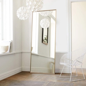 Espejo de Pared Grande de Cuerpo Entero con Marco de Aluminio Dorado, Decorativo y Moderno para Vestidor, Venta al Por Mayor - Product Image 6