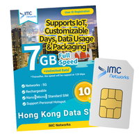 Carte SIM 3-en-1 personnalisée pour l'itinérance à Hong Kong, IoT, 4G, 5G, voyages internationaux, garantie 1 an dans le monde entier
