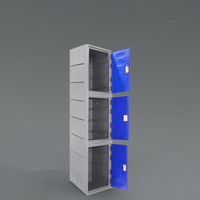 Casier d'étudiant moderne et robuste, serrure électronique intelligente, matériau en plastique ABS, stockage commercial de livres/laverie, garantie de 20 ans
