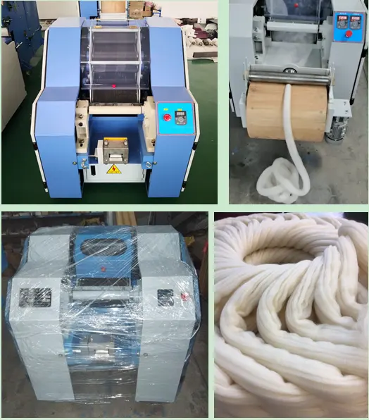ผู้ผลิตขนาดเล็กCarding Mini Worsted Wool Carding MachineสำหรับLabใช้ชุดสำหรับแกะขนสัตว์ผ้าขนสัตว์ชนิดหนึ่งDW7010M
