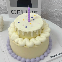 Bougies d'anniversaire torsadées en spirale – Cire de paraffine non parfumée pour décoration de gâteaux, design macaron mignon et courbé, fabriquées en Chine