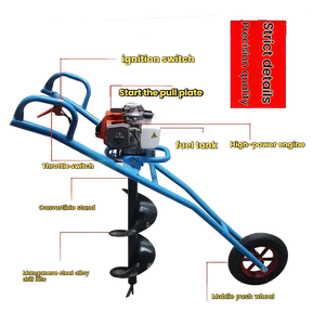Máquina Perforadora de Hoyos de Gasolina de 2 Tiempos, Fácil Operación para Proyectos de Cercas y Jardinería de Bricolaje, Portátil - Product Image 4