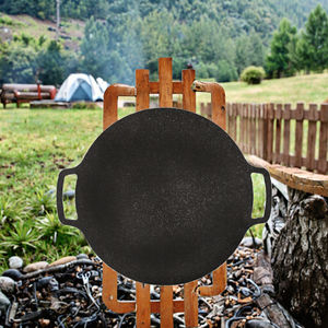 Yolecen Camping Carbon Steel Kitchen Roasting <strong>Pans</strong> Griddle Korean BBQ Gas <strong>Grill</strong> Plate Outdoor <strong>Grill</strong> <strong>Frying</strong> <strong>Pan</strong> Non-Stick - Product Image 2