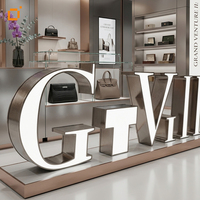 Enseigne extérieure de bâtiment commercial personnalisée avec lettres en relief rétroéclairées par LED, enseigne 3D avec logo, vente en gros, enseigne murale en métal imperméable