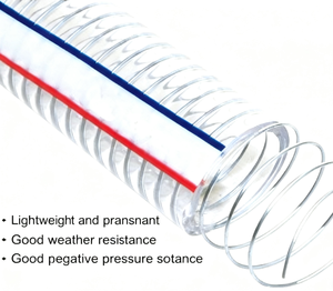צינור שקוף 6 אינץ' רך, קל משקל, גמיש, תעשייתי, לחץ גבוה, לבאר עמוקה, לגינה, 100 מטר, <span class=keywords><strong>PVC</strong></span> מחוזק בחוטי פלדה - Product Image 3