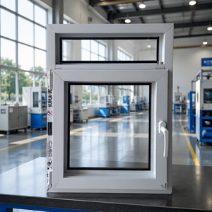 <span class=keywords><strong>Finestra</strong></span> a Battente Orizzontale in UPVC Ermetica con Triplo Vetro Isolante Low-E in Acciaio Inossidabile per Camera da Letto, Soggiorno, Villa, Esterni, a Risparmio Energetico - Product Image 1